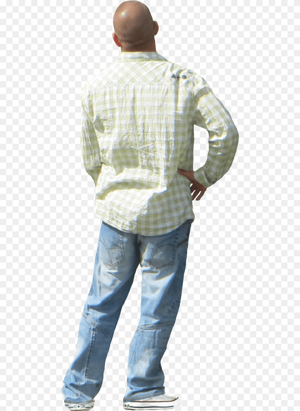 Hombre De Espaldas People For Photoshop Looking Up, Adult, Shirt, Person, Pants Free Transparent Png