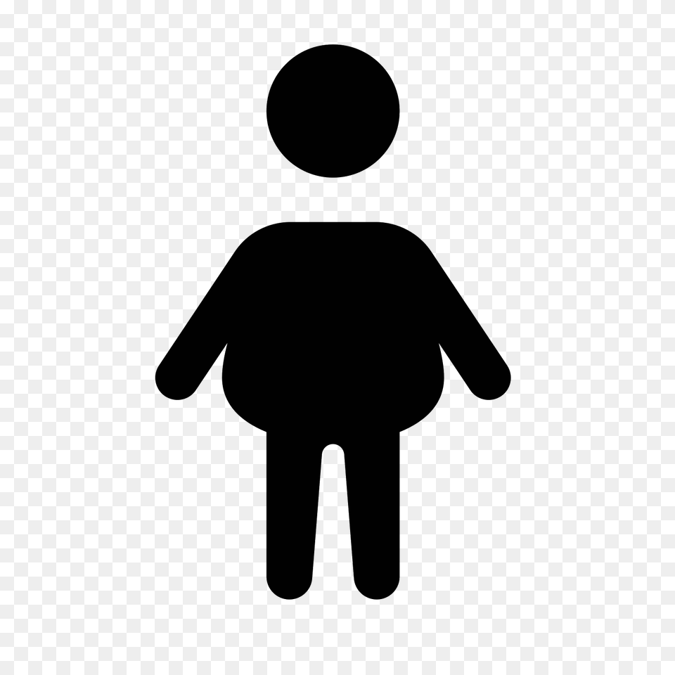 Hombre Gordo Icon, Gray Png