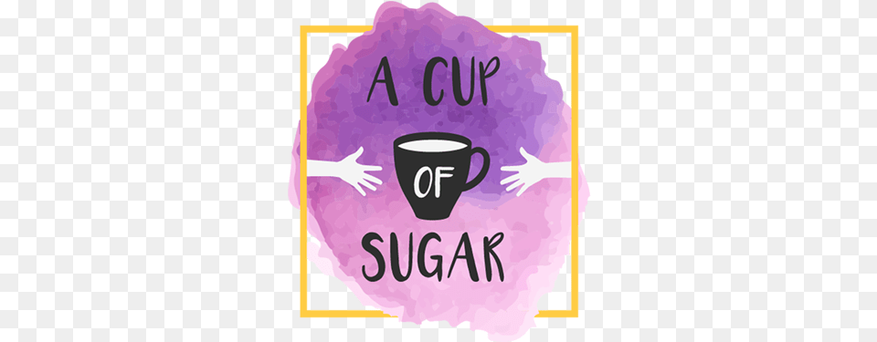 Home A Cup Of Sugar Coffee Cup, Purple, Flower, Plant, Cutlery Free Png Download