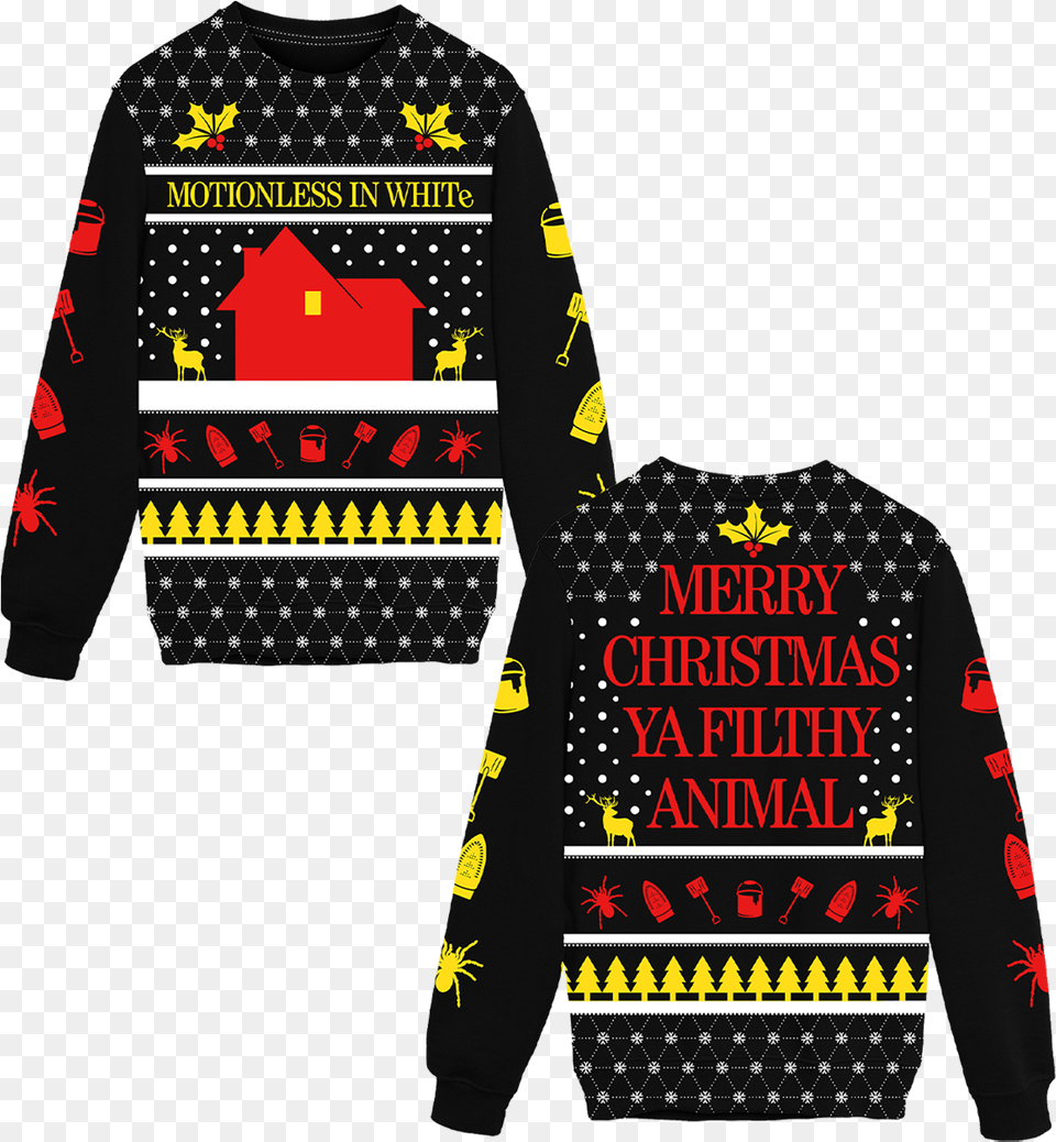 Home Alone Knit Sweater Motionless In White Christmas Sweater, Sweatshirt, Clothing, Knitwear, Long Sleeve Png Image