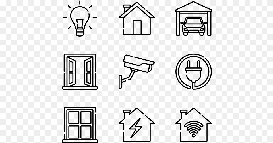 Home Automation Iconos Domotica, Gray Png Image