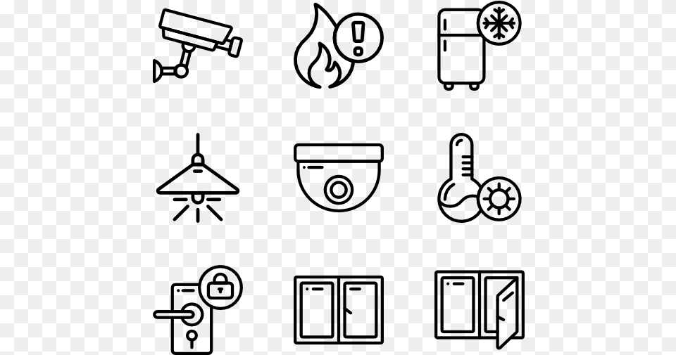Home Automation Renewable Energy Icons, Gray Png Image