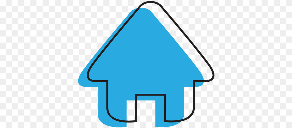 Home Blue House Icon Transparent U0026 Svg Vector File Casa Azul Animada, Triangle, Bow, Weapon, Symbol Png Image