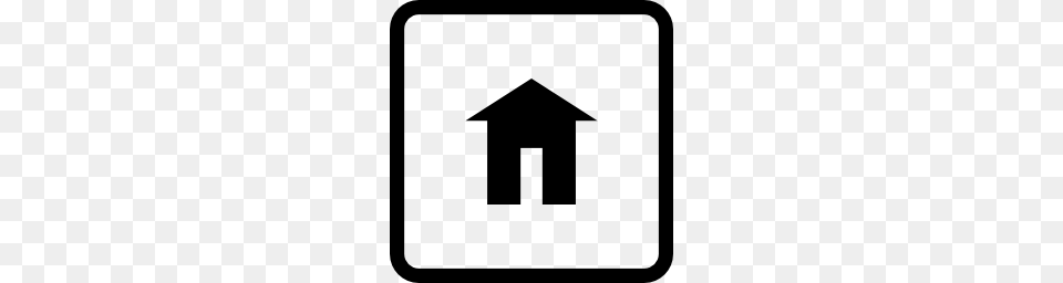 Home Button Of Rounded Square Shape Pngicoicns Icon, Sign, Symbol Png