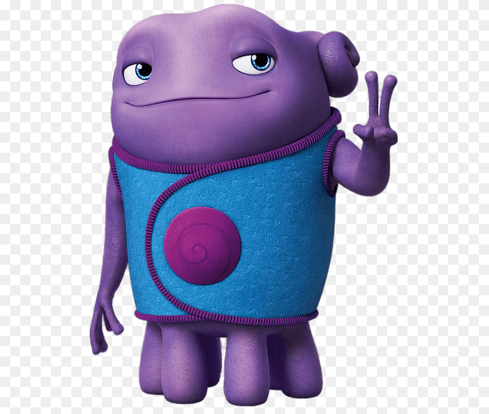 Home Character Oh Making Peace Sign, Plush, Toy, Robot Free Png