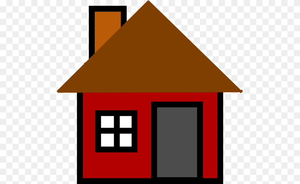 Home Clip Art At Clker Red Cartoon House, Architecture, Building, Countryside, Hut Free Png