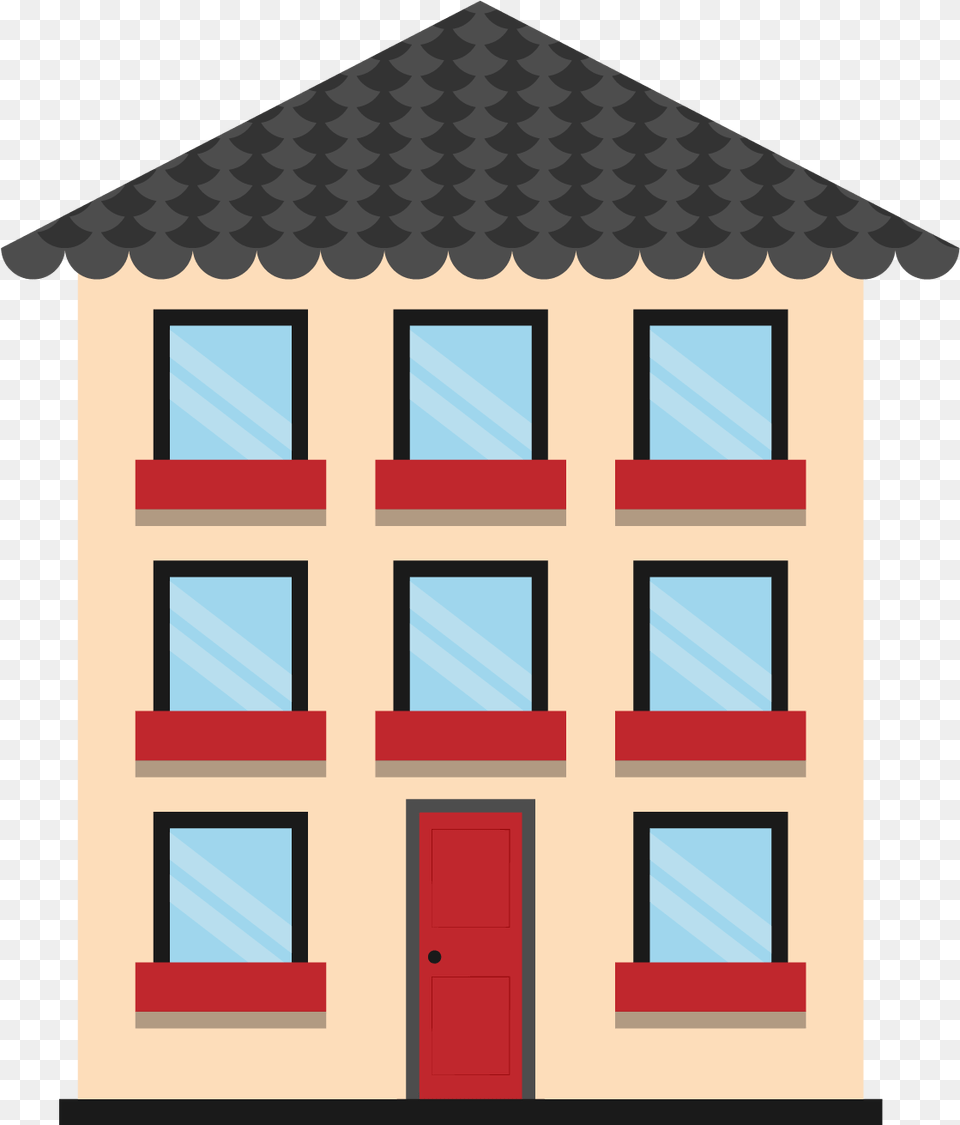 Home Clipart Image Real Estate Agent Explainer Video, City, Window, Neighborhood, Architecture Free Png