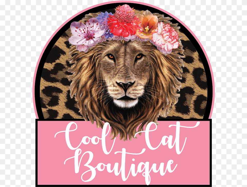 Home Cool Cat Boutique Heart Shaped Lion Head, Animal, Dahlia, Flower, Mammal Png