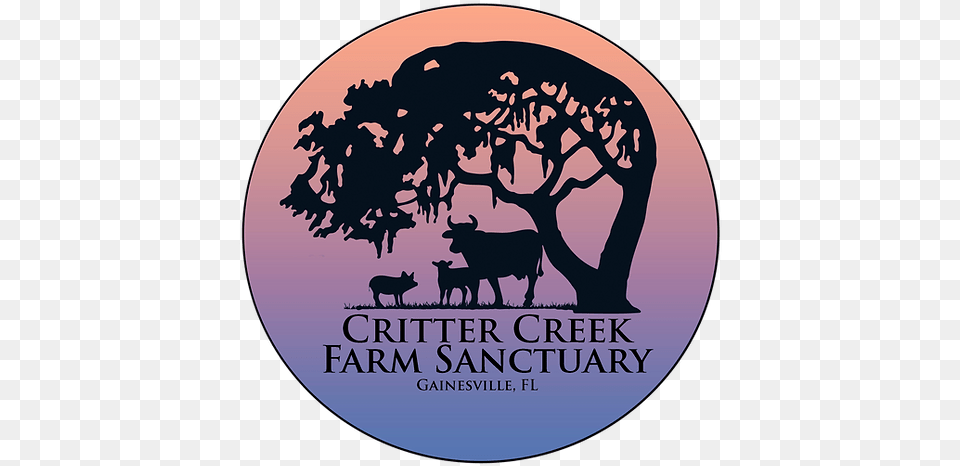 Home Critter Creek Farm Sanctuary Gainesville Florida Tree And House Silhouette, Animal, Mammal, Livestock, Cow Png