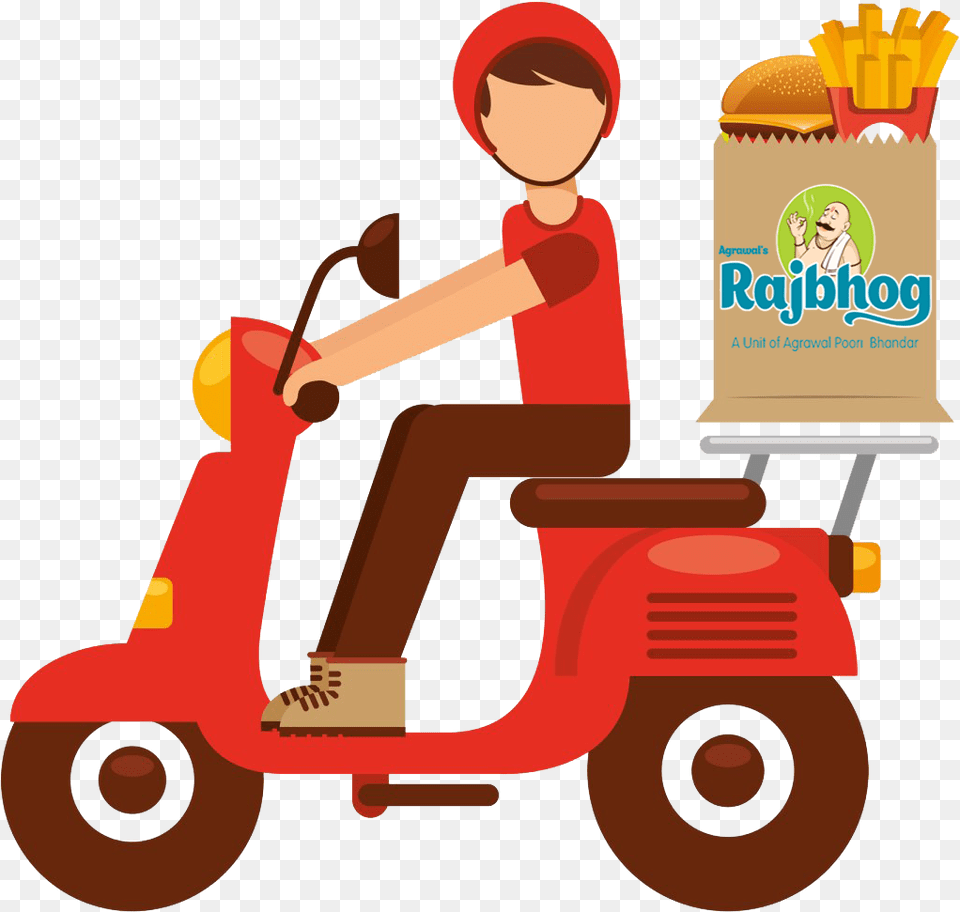 Home Delivery Food Delivery, Vehicle, Transportation, Scooter, Plant Free Transparent Png