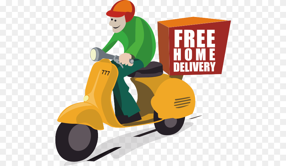 Home Delivery Image, Vehicle, Transportation, Scooter, Motorcycle Png