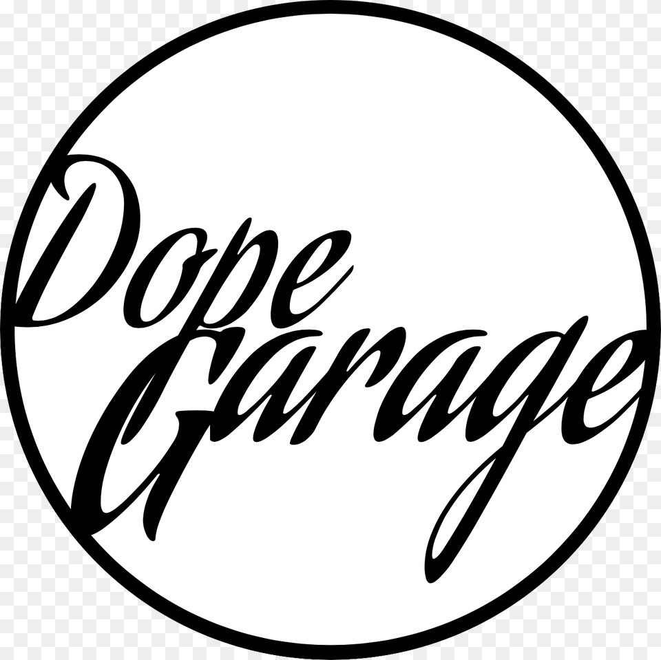 Home Dope Garage, Text, Disk, Handwriting Free Png