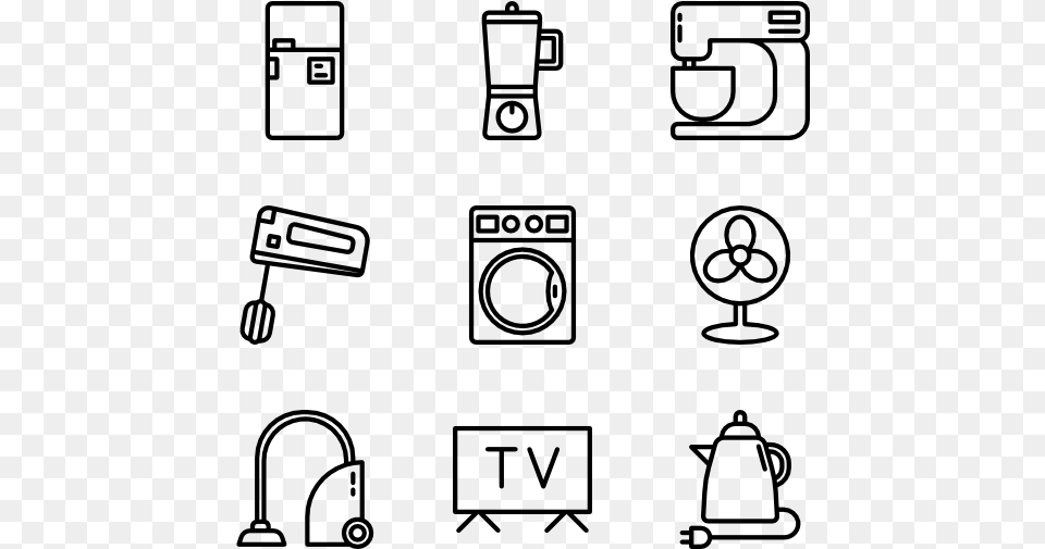 Home Electrical Equipment Coffee Shop Vector Icon, Gray Png Image