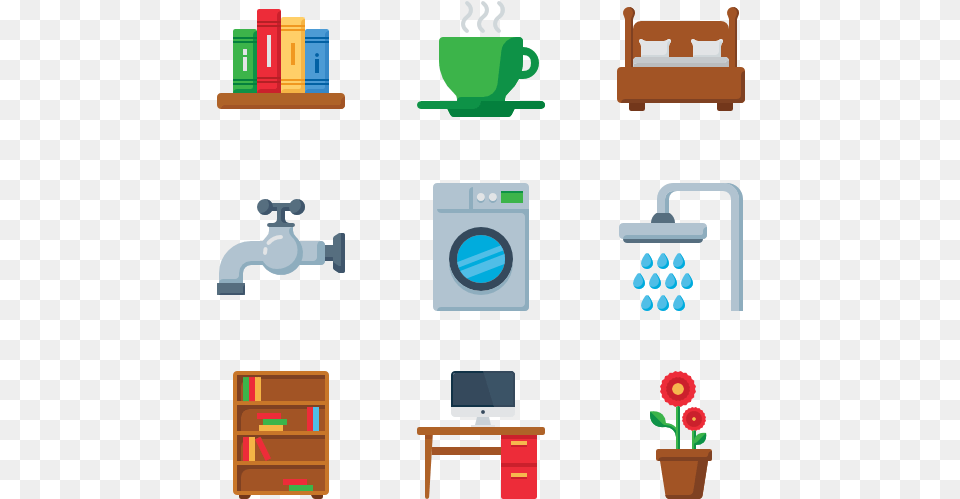 Home Elements 50 Icons Home Furniture Icon Free Transparent Png