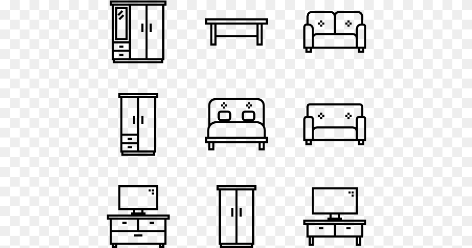Home Furniture Adobe Logos Black And White, Gray Free Png Download