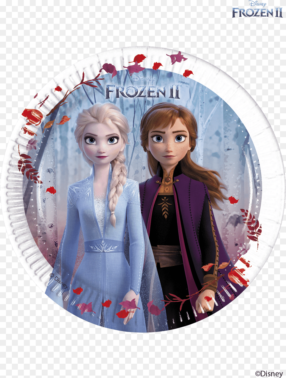 Home Furniture Amp Diy Disney Frozen Pink Princess Anna Frozen 2 Party Plate, Doll, Toy, Clothing, Dress Free Png Download