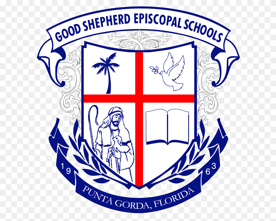 Home Good Shepherd Episcopal School, Emblem, Logo, Symbol, Person Png