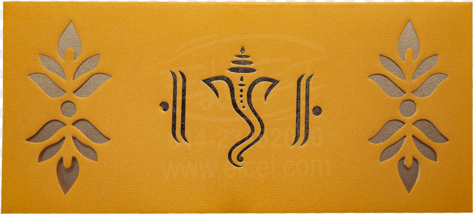 Home Hindu Wedding Cards Gold Board Card With Exquisite Motif, Calligraphy, Handwriting, Text, Emblem Free Png Download