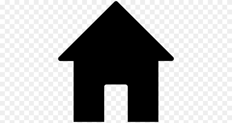 Home House Icon, Gray Png