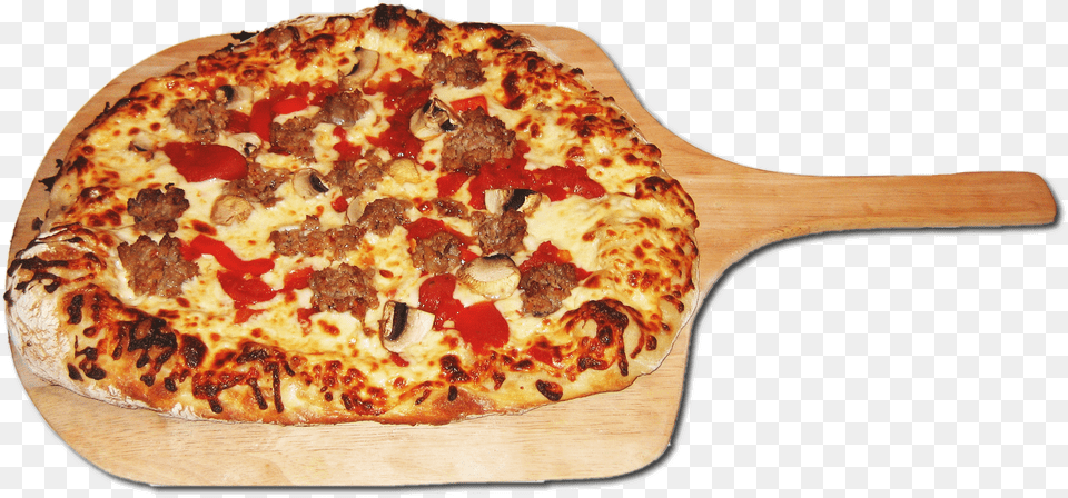 Home Made Sausage Mushroom And Roasted Red Pepper Pizzas Transparent, Food, Pizza, Food Presentation Free Png
