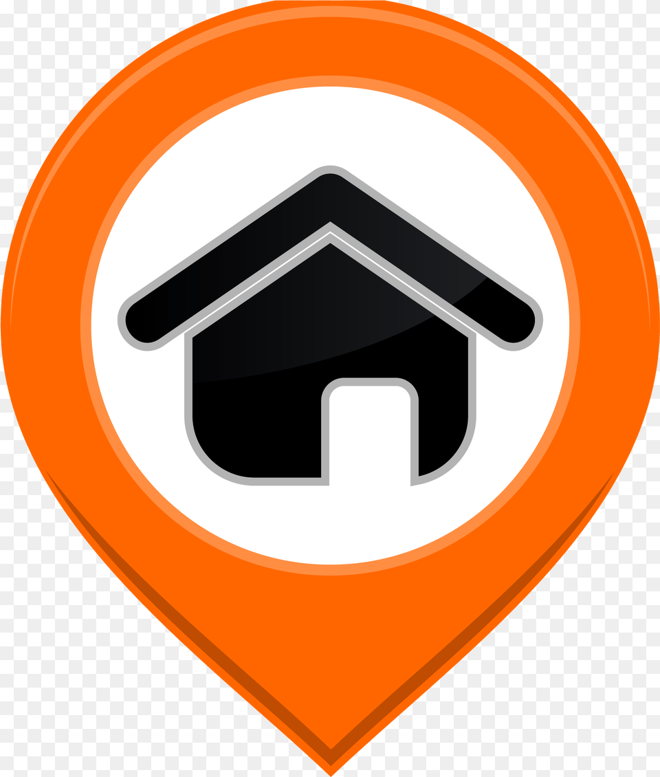 Home Map Location Icon Transprent Logo De Ubicacion Amarillo, Sign, Symbol, Road Sign, Disk Png