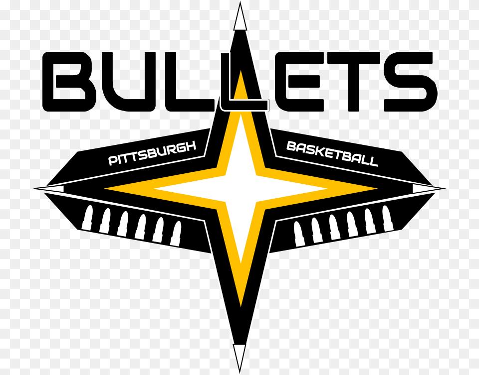 Home Of Your Pittsburgh Bullets Pittsburgh Bullets Basketball, Symbol, Star Symbol Png