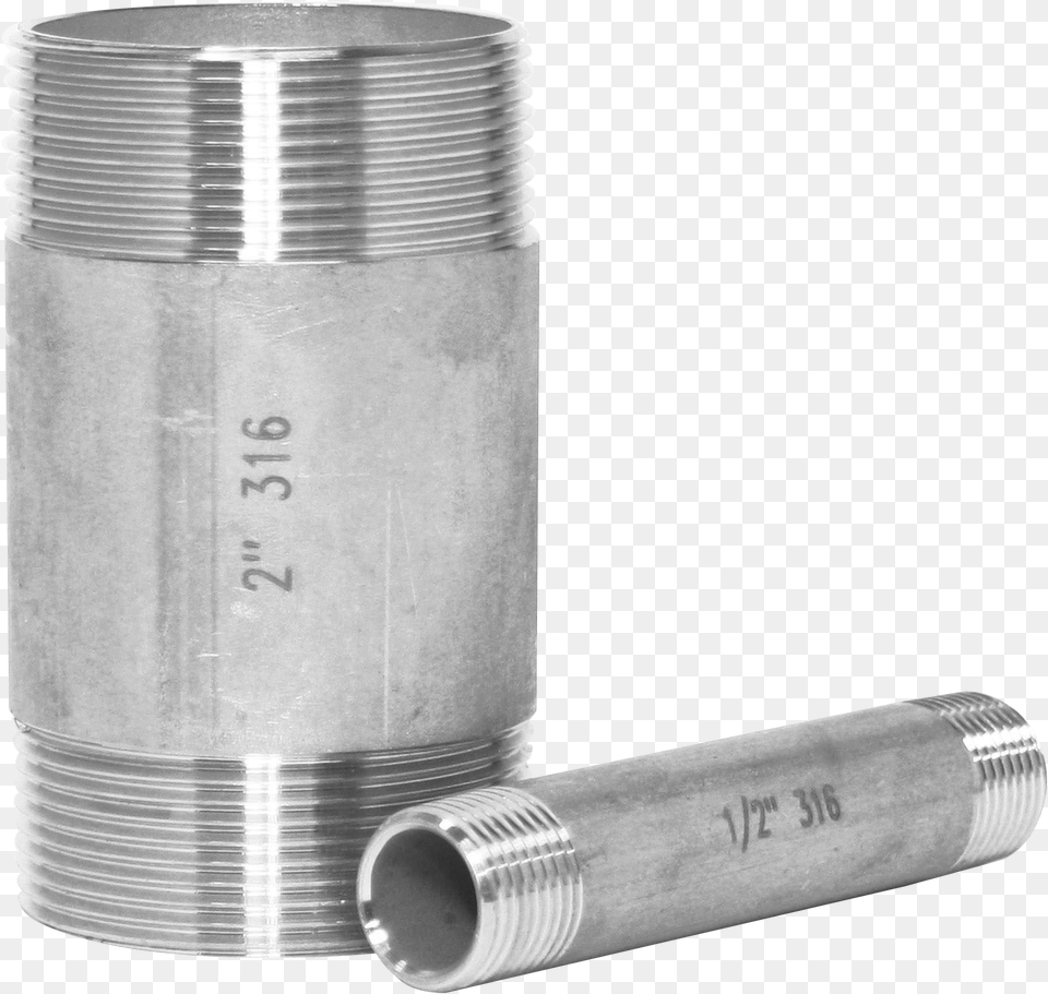 Home Pipes And Fittings Barrel Nipple Ss316 Bullet, Cylinder Png Image