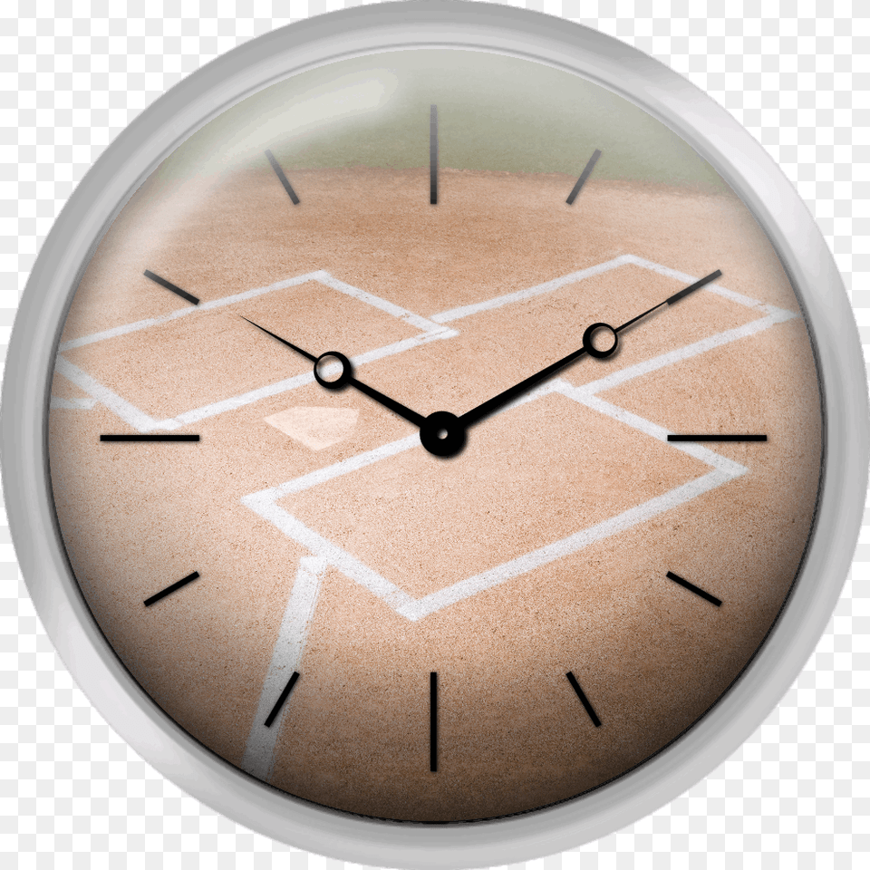 Home Plate Of Baseball Diamond Texture Clock, Wall Clock, Machine, Screw, Analog Clock Png