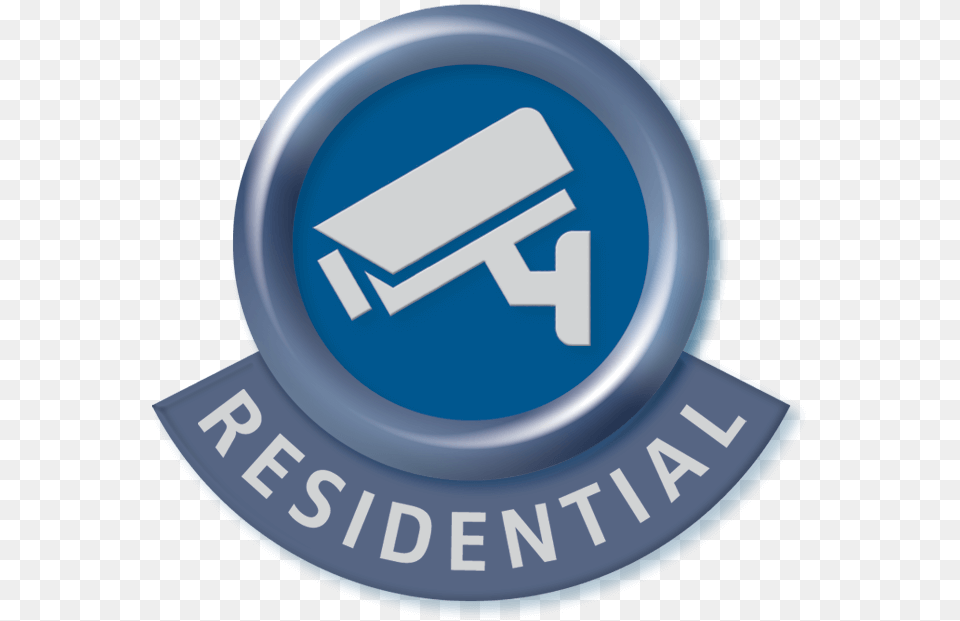 Home Security Camera System In St Surveillance Icon Blue, Badge, Logo, Symbol, Emblem Png