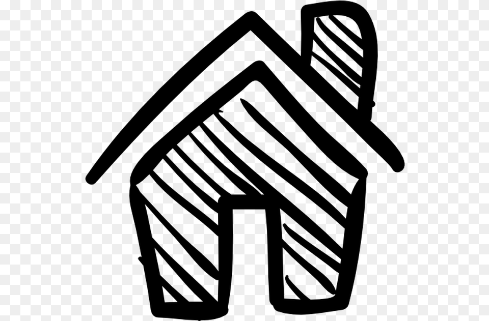 Home Sketch Icon, Gray Free Png