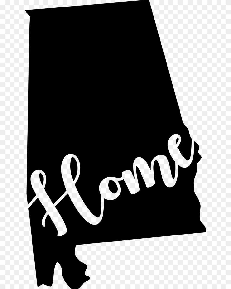 Home State Decals Vinyl Black And White Clip Art State Of Alabama, Gray Free Png