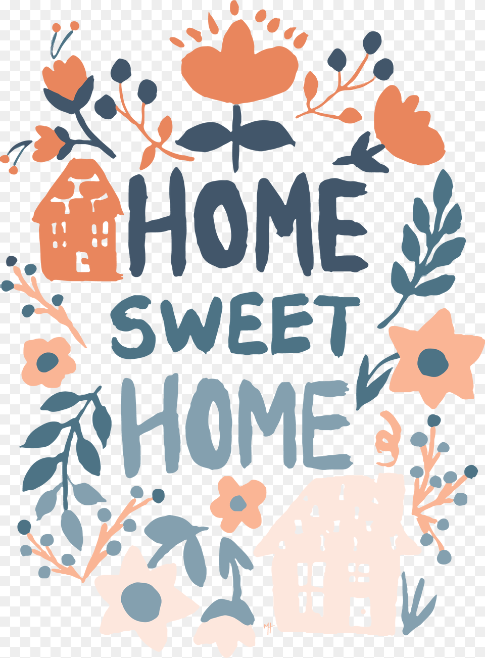 Home Sweet Home Clipart, Art, Graphics, Pattern, Floral Design Png Image
