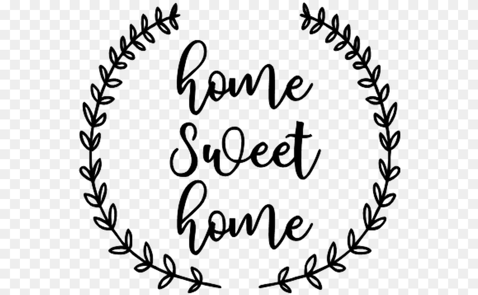 Home Sweet Home Laurel Wreath Christmas Bow Svg, Gray Free Png