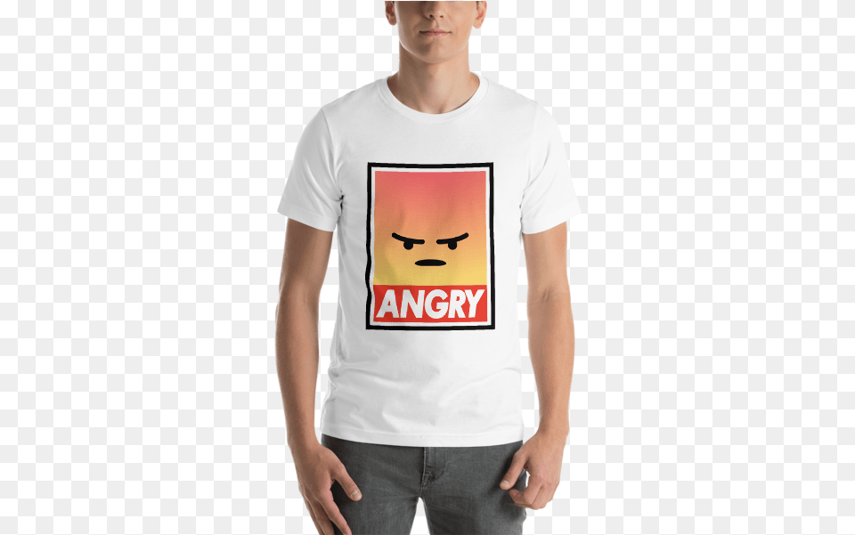 Home T Shirts Angry React Tee Shirt, Clothing, T-shirt, Adult, Male Png Image