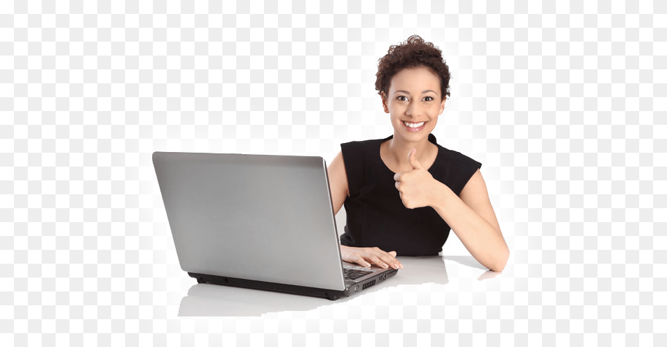Home Tech Support Lady With Thumbs Up, Adult, Person, Pc, Laptop Free Transparent Png