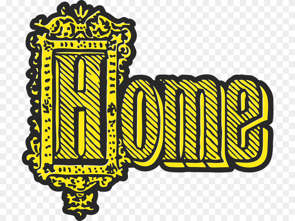 Home Text Word Decorative Vintage Retro Home Word, Logo, Symbol Free Transparent Png