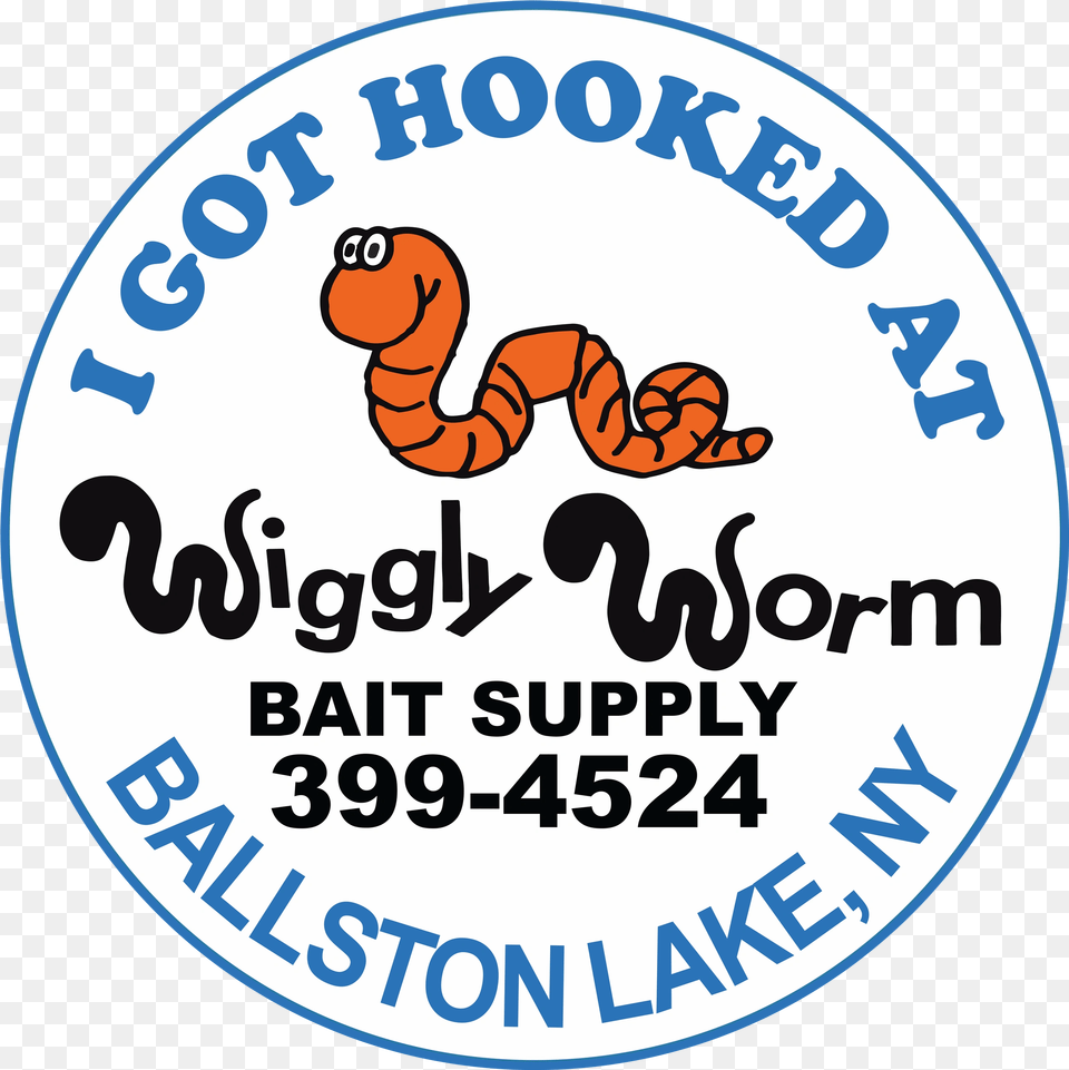 Home Wiggly Worm Bait Supply Circle, Sticker, Logo, Animal, Reptile Free Transparent Png
