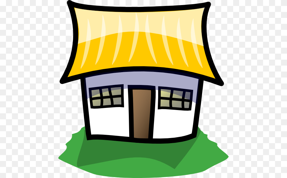 Home With Large Yellow Roof Clip Art, Architecture, Shack, Rural, Outdoors Free Png Download