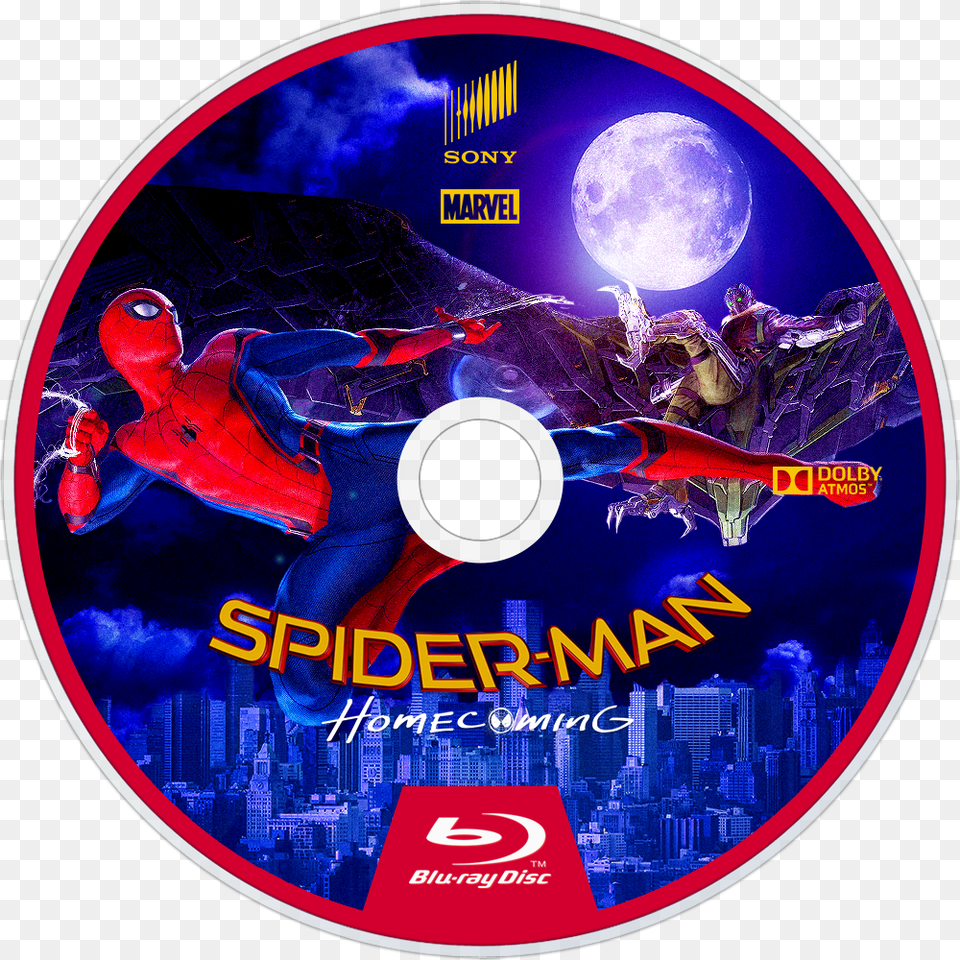 Homecoming Bluray Disc Image Spider Man Regreso A Casa Bluray, Disk, Dvd, Person Png
