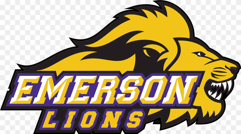 Homecoming U0026 Heart Of A Lion Reception Emerson Lions Emerson College Athletics Logo, Animal, Mammal, Wildlife, Fish Free Png Download