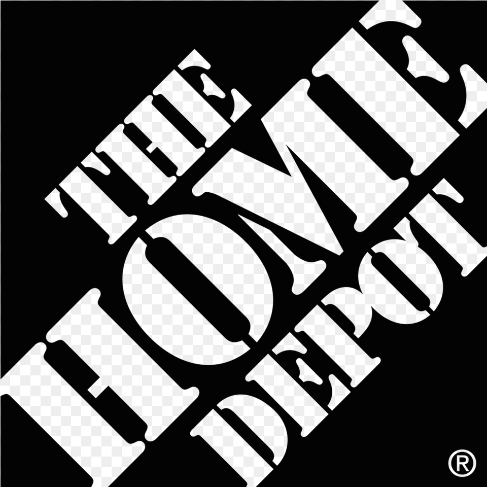 Homedepot Black Logo Home Depot Logo Black, Text, Stencil Png Image