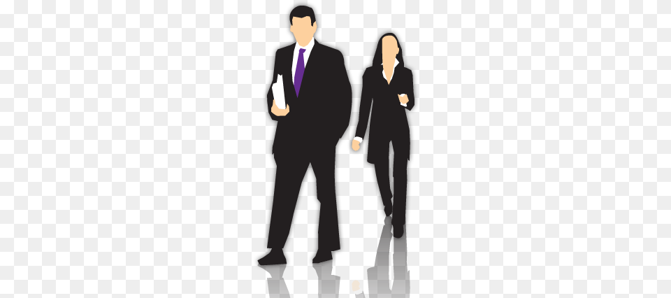 Homeimg Man And Woman In Suit Silhouette, Walking, Tuxedo, Person, Male Png Image