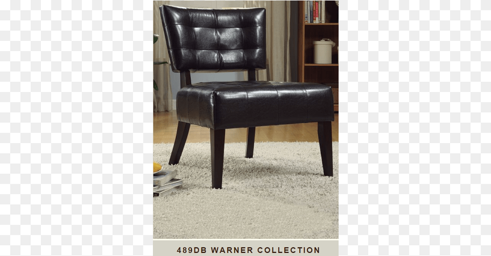 Homelegance Warner Faux Leather Accent Chair Dark, Furniture Free Png