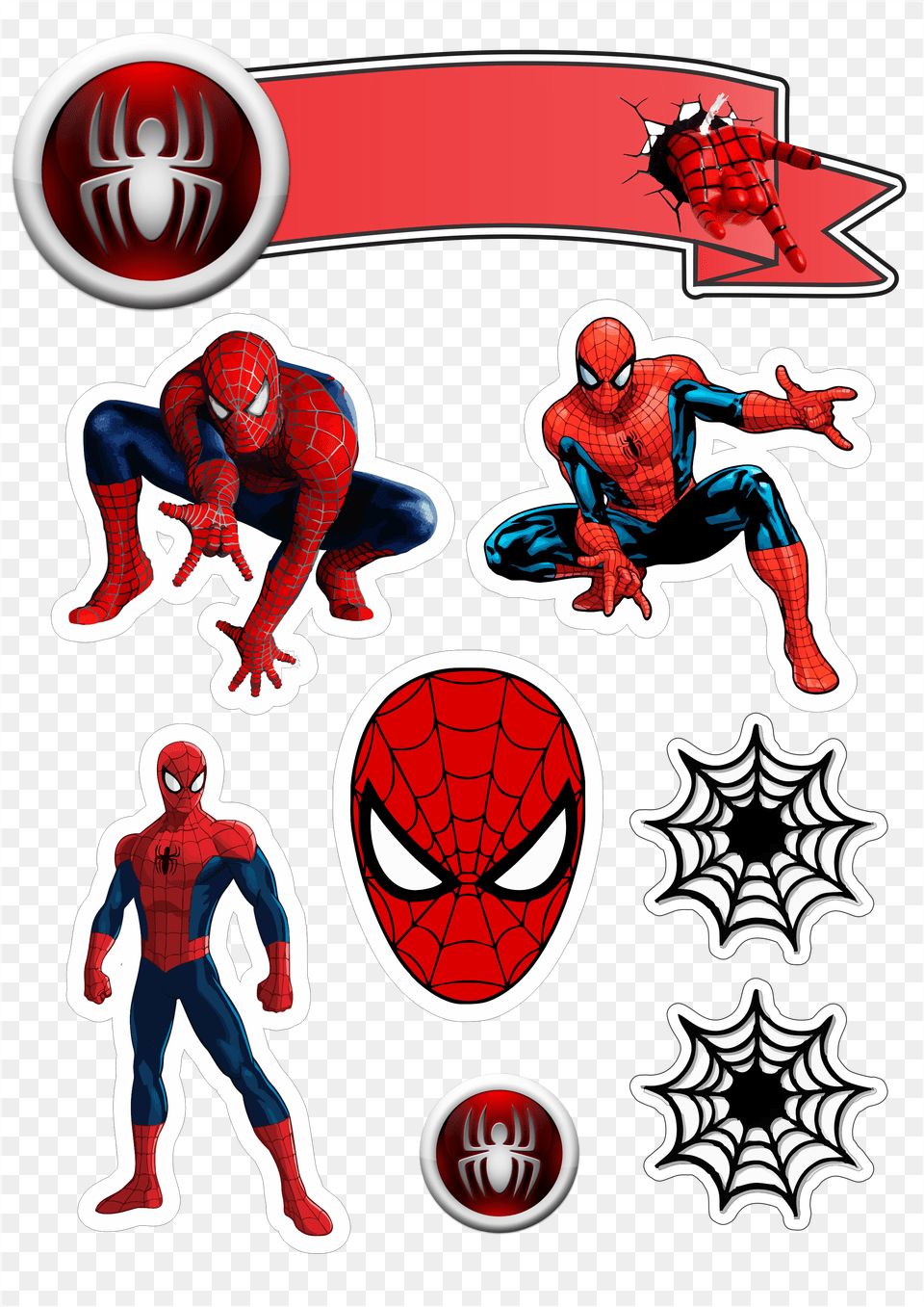 Homem Aranha Topo De Bolo Cartoon Spider Man Suit, Sticker, Person, Male, Adult Png