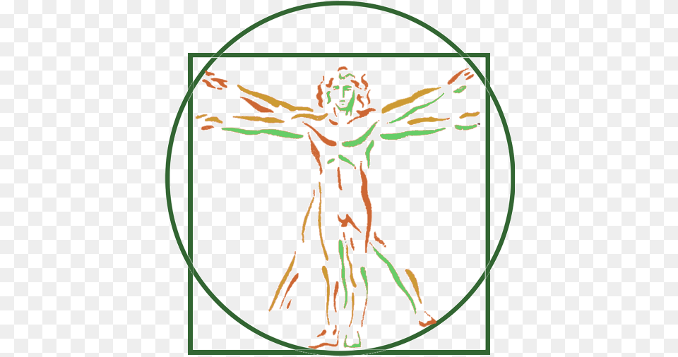 Homem Vitruviano Sketch In Sketches Yoga, Cross, Symbol, Bow, Weapon Free Png Download