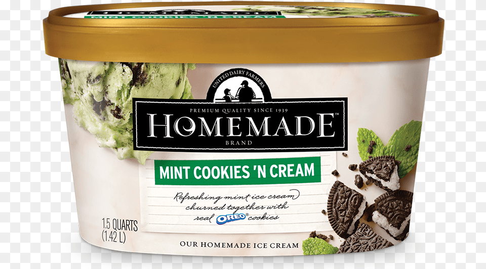 Homemade Brand Mint Cookies N Cream Ice Cream 48oz Homemade Ice Cream 48 Oz, Dessert, Food, Ice Cream, Person Free Transparent Png