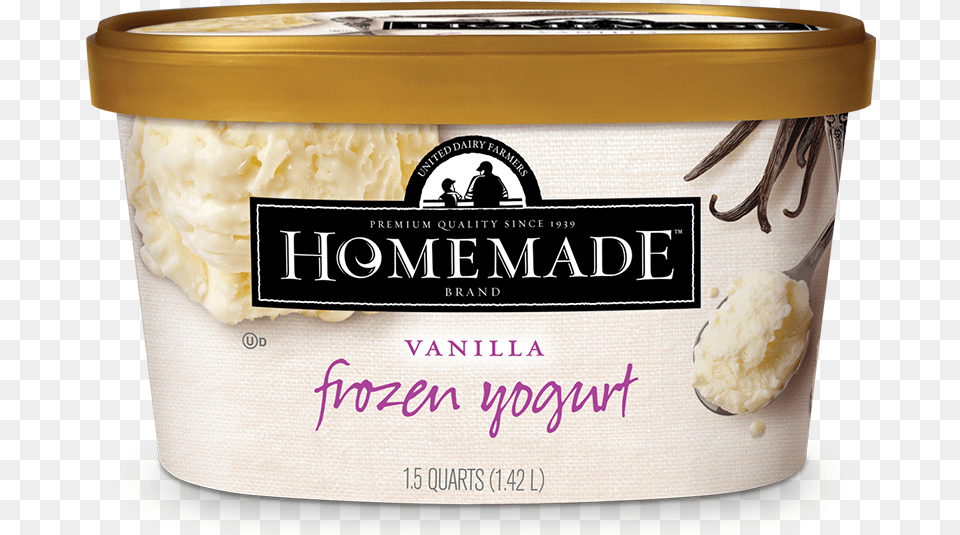 Homemade Brand Vanilla Frozen Yogurt 48oz Coconut Almond Chip Ice Cream, Person, Butter, Food, Dessert Png