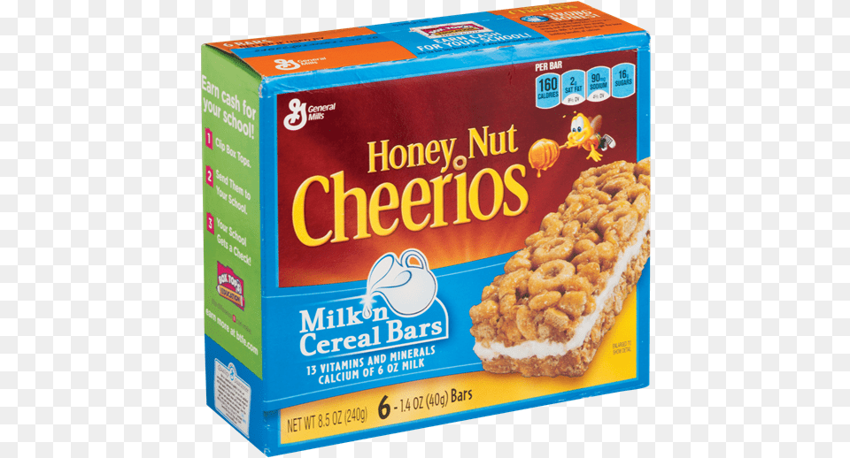 Homemade Cereal Bars With Honey Nut Cheerios Cheerios Milk 39n Cereal Bars Honey Nut 6 Pack, Box, Food, Snack, Plant Free Transparent Png