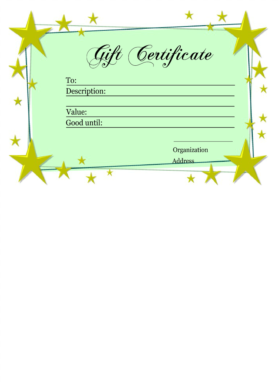 Homemade Gift Certificate Template Main Image Printable Voucher Template, Text, Page Free Transparent Png