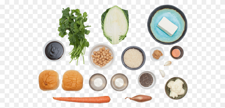 Homemade Veggie Burgers With Miso Cabbage Amp Carrot Cosmetics, Food, Produce, Leafy Green Vegetable, Plant Png